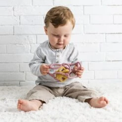 NATTOU Set De 2 Balles En Silicone Rose Et Jaune -NATTOU Boutique jo056176667 4