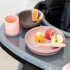 NATTOU Coffret Repas Silicone Lapidou Rose/gris -NATTOU Boutique jo056177763 2