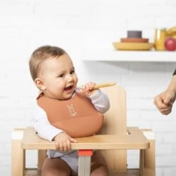 NATTOU Bavoir En Silicone Lapidou Terracotta -NATTOU Boutique jo057177060 2