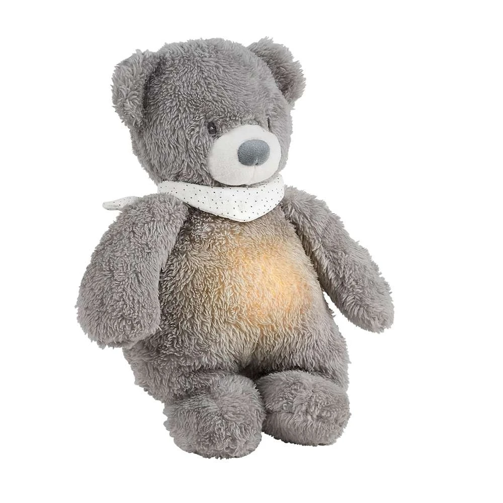 NATTOU Sleepy Veilleuse Peluche Ours Gris - Lapidou 1 NATTOU Sleepy Veilleuse Peluche Ours Gris - Lapidou