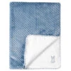 NATTOU Couverture Bébé Supersoft Lapidou 100x75 Cm Bleue/blanc