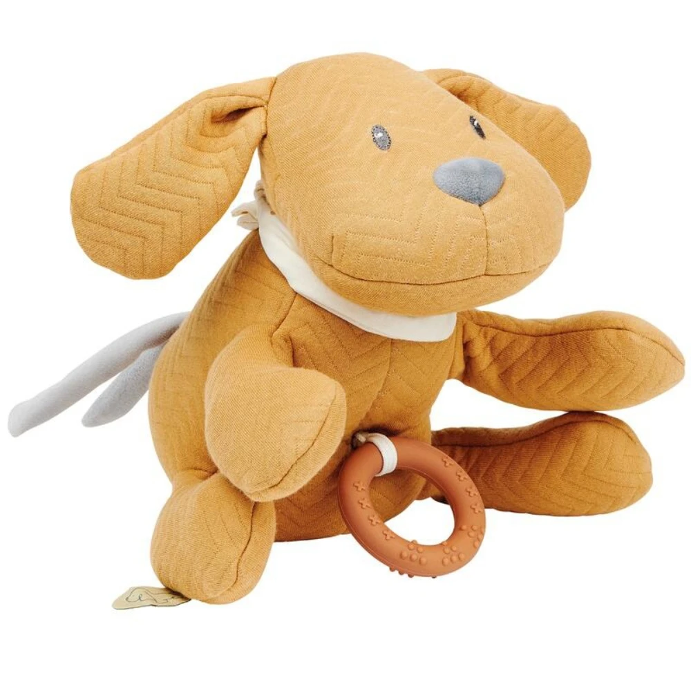 NATTOU Peluche Musicale Charlie Le Chien Jacquard Caramel 1 NATTOU Peluche Musicale Charlie Le Chien Jacquard Caramel