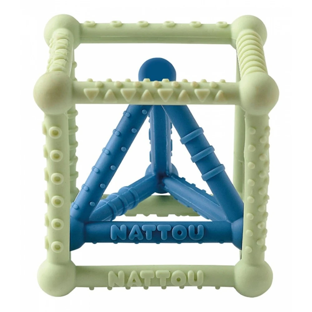 NATTOU Set Dentition Vert/bleu Silicone 1 NATTOU Set Dentition Vert/bleu Silicone